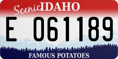 ID license plate E061189