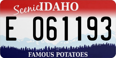 ID license plate E061193