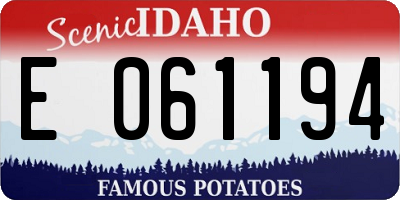ID license plate E061194