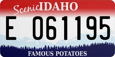 ID license plate E061195