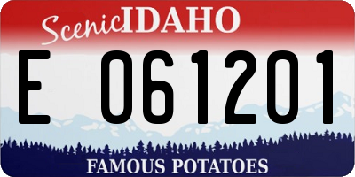 ID license plate E061201