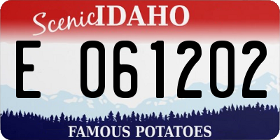 ID license plate E061202