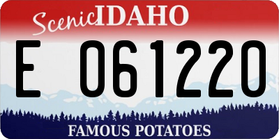 ID license plate E061220