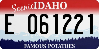 ID license plate E061221