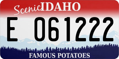 ID license plate E061222