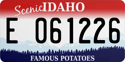 ID license plate E061226