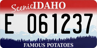 ID license plate E061237