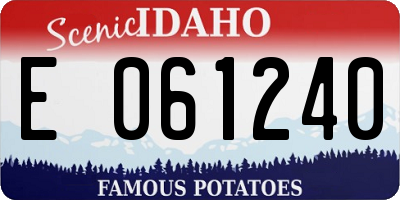ID license plate E061240