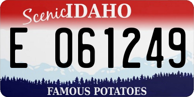 ID license plate E061249