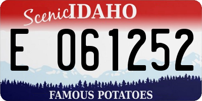 ID license plate E061252