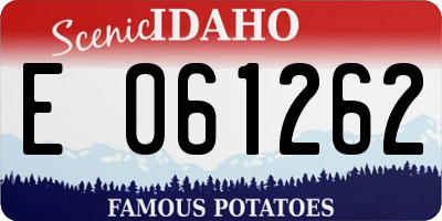 ID license plate E061262