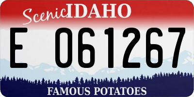ID license plate E061267