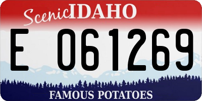 ID license plate E061269