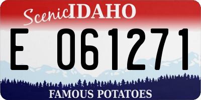 ID license plate E061271