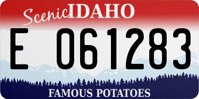 ID license plate E061283