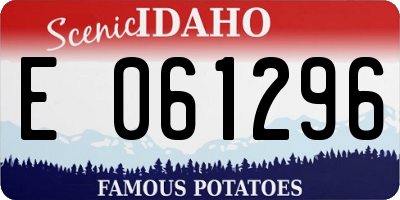 ID license plate E061296