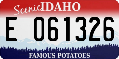 ID license plate E061326