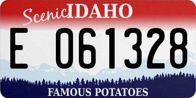 ID license plate E061328