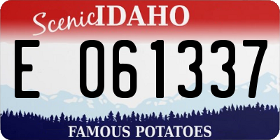 ID license plate E061337