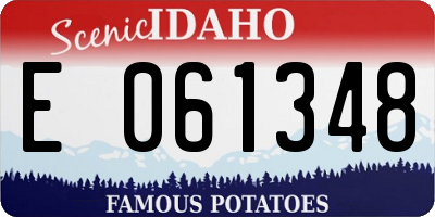 ID license plate E061348