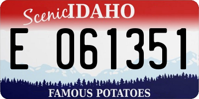 ID license plate E061351