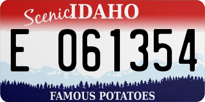 ID license plate E061354