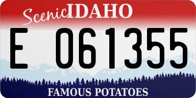ID license plate E061355