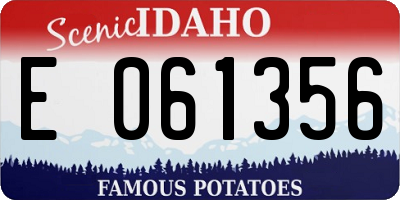 ID license plate E061356