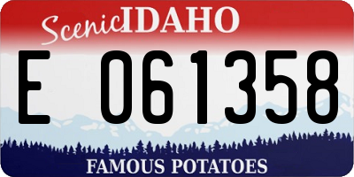ID license plate E061358