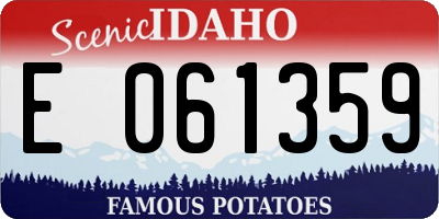 ID license plate E061359