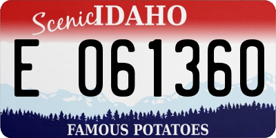 ID license plate E061360