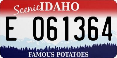 ID license plate E061364