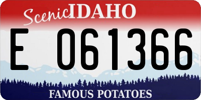 ID license plate E061366