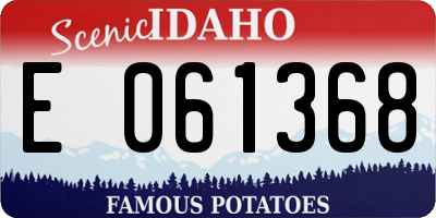 ID license plate E061368