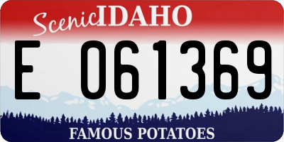 ID license plate E061369