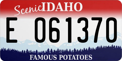 ID license plate E061370