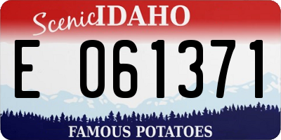 ID license plate E061371