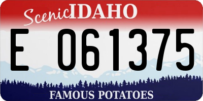 ID license plate E061375