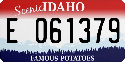 ID license plate E061379