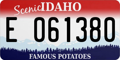 ID license plate E061380