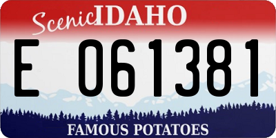 ID license plate E061381