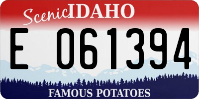 ID license plate E061394