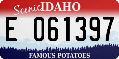 ID license plate E061397