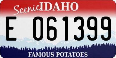 ID license plate E061399