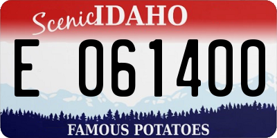 ID license plate E061400