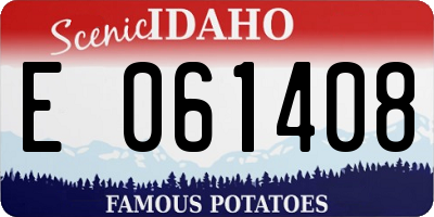 ID license plate E061408