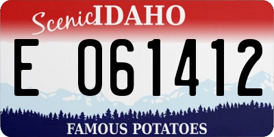 ID license plate E061412