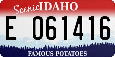 ID license plate E061416