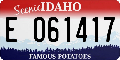 ID license plate E061417