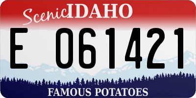 ID license plate E061421